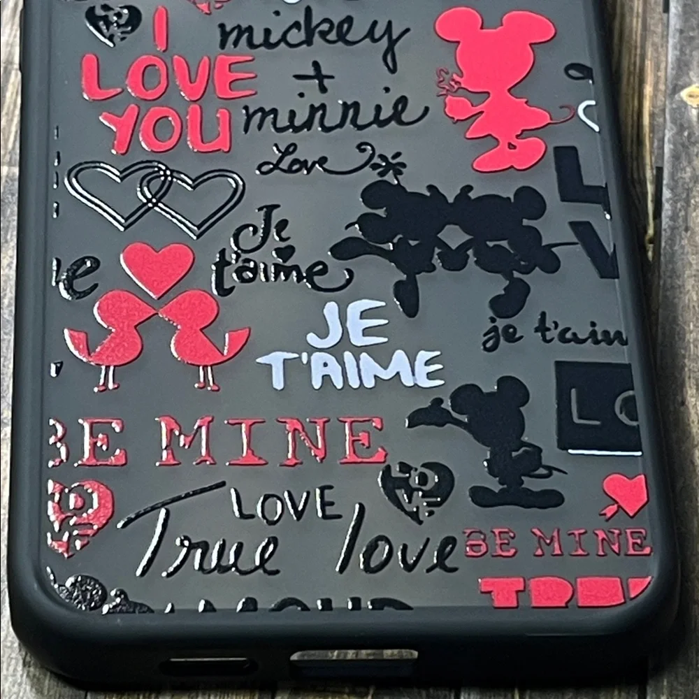 5for$10 Red and Black Love you Mickey Mouse Samsung Galaxy S24+ Phone Case